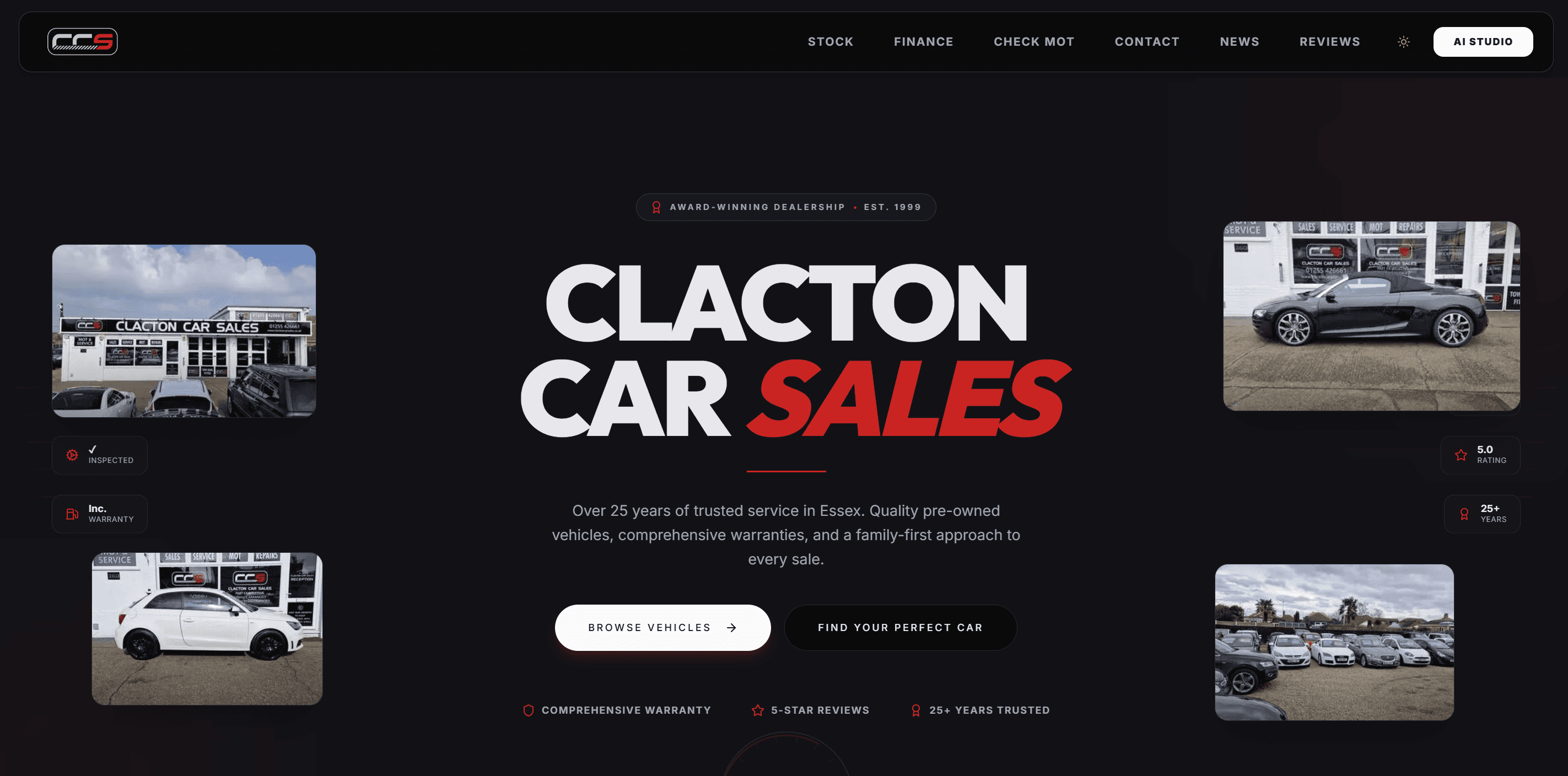 Clacton Car Sales website
