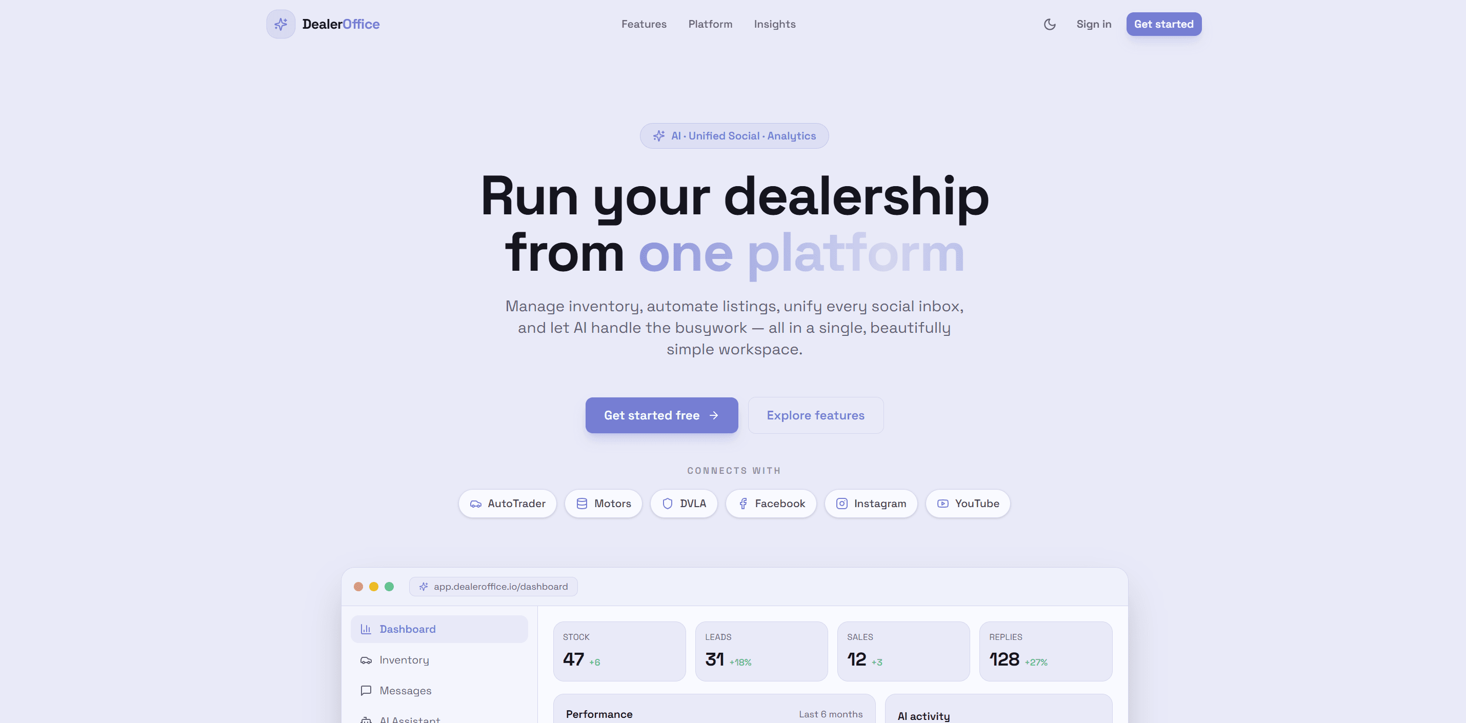 Dealer Office website